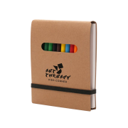 Logo Branded Eco-friendly 2-in-1 Colouring Pad in Natural printed with your company logo