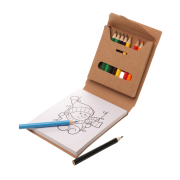 Promotional Eco-friendly 2-in-1 Colouring Pad in Natural printed with your company logo