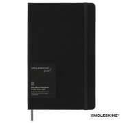 Large Ruled Moleskine Smart Notebook in Black branded with your logo from Total Merchandise