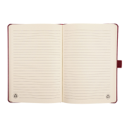 The inside of the A5 Vero Recycled Notebooks with a design from Total Merchandise
