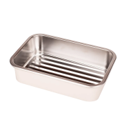 Personalisable Microwave Safe Steel Lunch Box in Cream branded with your logo from Total Merchandise