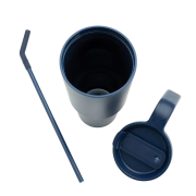 Promotional Graphic 900ml RCS Recycled Stainless Steel Tumbler in Navy from Total Merchandise