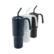 Logo Printed Graphic 900ml RCS Recycled Stainless Steel Tumbler in Navy from Total Merchandise