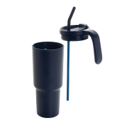 Personalisable Graphic 900ml RCS Recycled Stainless Steel Tumbler in Navy from Total Merchandise