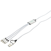Branded USB-C 6 Way Light Up Chargers with a design from Total Merchandise
