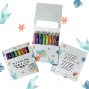 Logo Branded Pack of 8 Plantable Seed Colouring Pencils with a design from Total Merchandise
