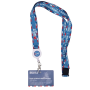 rPET Lanyard with Ski Pass Reel & Printed Card