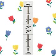Stainless Steel Straw with Plantable Seed Backing Card in Stainless Steel from Total Merchandise