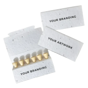 Logo Branded 6 Bamboo Golf Tees in Plantable Packaging in White with a design from Total Merchandise