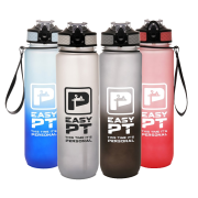 Group image of the rPET 1000ml Ombre Water Bottles printed with your logo from Total Merchandise