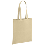 Logo Branded Natural Brand Lab Organic Cotton Long Handle Shopper in Natural from Total Merchandise