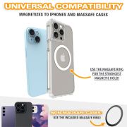 Customisable Magnetic Phone Grip in White branded with your logo from Total Merchandise