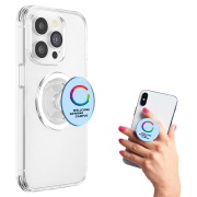 Custom Printed Magnetic Phone Grip in White branded with your logo from Total Merchandise