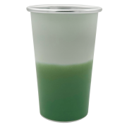 Promotional Chili Colour Changing Recycled Aluminium Cup in Green/White from Total Merchandise