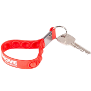Lifestyle image of the Pop It Wrist Strap Keychain from Total Merchandise