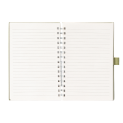 Custom Branded A5 Recycled Milk Carton Spiral Notebook in Sage from Total Merchandise
