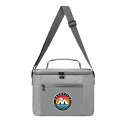 Customisable rPET Zipped Cooler Bag in Grey printed with your logo from Total Merchandise