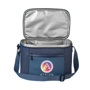 Personalisable rPET Zipped Cooler Bag in Navy Blue printed with your logo from Total Merchandise