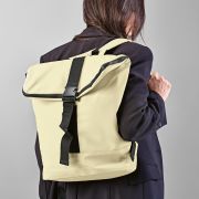 Lifestyle image of the Milan 24L Recycled Backpack from Total Merchandise