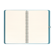 The inside of the A5 Repreve Spiral Jotter Notepads with design from Total Merchandise