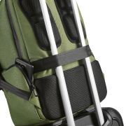 Lifestyle image of the 17" Waterproof Recycled Laptop Backpack in Army Green from Total Merchandise