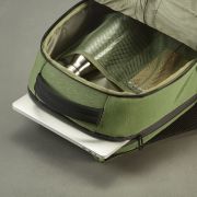 Lifestyle image of the 17" Waterproof Recycled Laptop Backpack from Total Merchandise