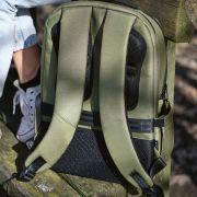 Lifestyle image of the 17" Waterproof Recycled Laptop Backpack from Total Merchandise