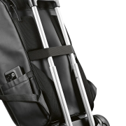 Lisbon Recycled Laptop Backpack on  a suitcase from Total Merchandise