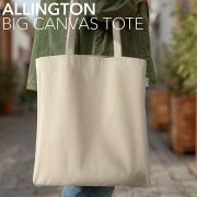 Personalisable Allington Recycled 12oz Cotton Canvas Tote Bag in Natural from Total Merchandise