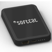 Promotional printed 8000mAh Recycled MagIC MagSafe Powerbanks in Black from Total Merchandise