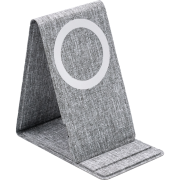 Personalisable BrandCharger MagSafe rPET Phone Stand Wireless Charger in Grey from Total Merchandise