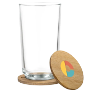 Custom Branded Flat Bamboo Coasters in Bamboo printed with your logo from Total Merchandise