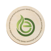 Personalisable Flat Bamboo Coasters in Bamboo printed with your logo from Total Merchandise