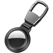 Promotional Magnetic Metal AirTag Keyring in Black branded with your logo from Total Merchandise