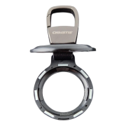 Logo Branded Magnetic Metal AirTag Keyring in Silver branded with your logo from Total Merchandise