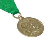 Promotional 40mm Metal Medals in Brass stamped with your logo from Total Merchandise