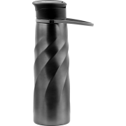 BrandCharger 1000ml Recycled Single Walled Bottle in Gunmetal Grey engraved with your company logo