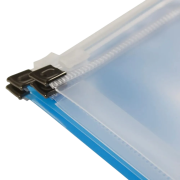 Close up image of the Eco Recycled A4 Expanding Zip file from Total Merchandise