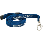Promotional 10mm Contractor Lanyards in Blue from Total Merchandise