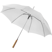 Promotional Automatic Open Polyester Umbrella in White branded with your logo from Total Merchandise