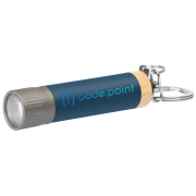 Customisable Recycled Aluminium Keychain Torch in Navy Blue from Total Merchandise