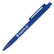 Branded Echo Recycled Ball Pen in Blue with a design from Total Merchandise