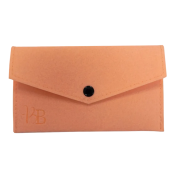Customisable Small rPET Felt Wallet in Peach 42 engraved with your logo from Total Merchandise