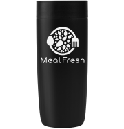 Promotional printed 385ml Majesty Recycled Stainless Steel Tumbler in Black from Total Merchandise