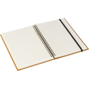 Promotional A5 Recycled Leather Notebooks in Brown branded with your logo from Total Merchandise