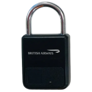 Logo branded Fingerprint Padlocks in Black with a design from Total Merchandise