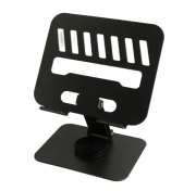 Promotional Foldable Metal Tablet Stand in Black with a design from total Merchandise