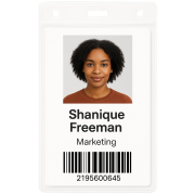 Logo branded Portrait Clear PVC Card Holder from Total Merchandise