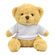 Customisable Eco-friendly Mary Teddy Bear in Golden printed with your logo from Total Merchandise