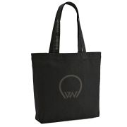 Personalised Branded Handle Recycled Tote Bag in Black from Total Merchandise